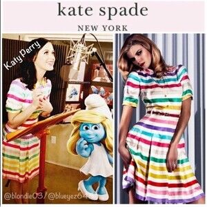 Kate Spade “Jeanette” candy striped dress 8